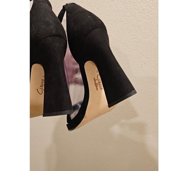 NWOT Sam Edelman Circus Holmes Black Suede Heels Size 7 - Picture 6 of 8